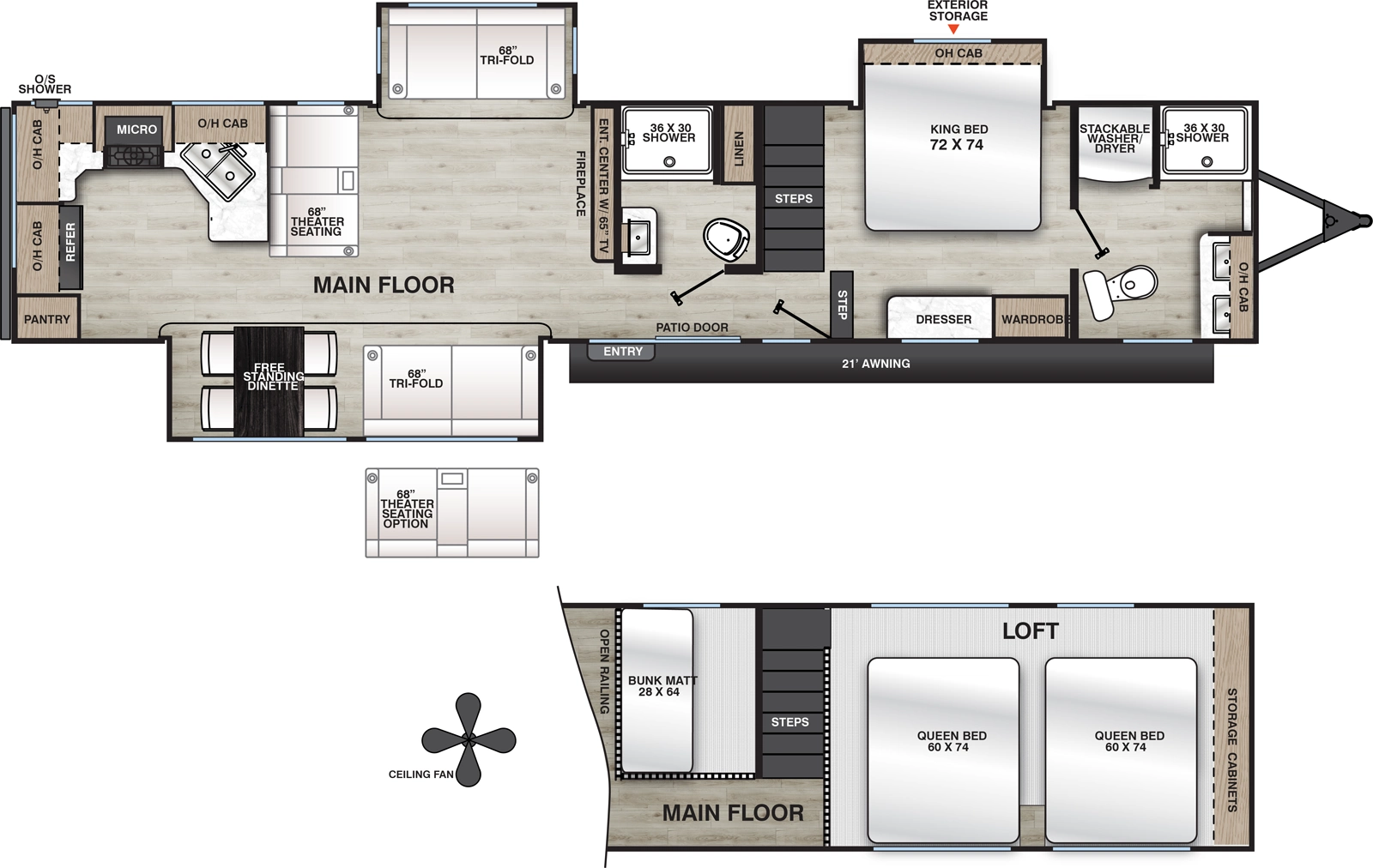 Catalina Destination Series 44CONDO Floorplan